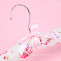 High quality colourful fabric satin padded wedding hangers hangers for full dress